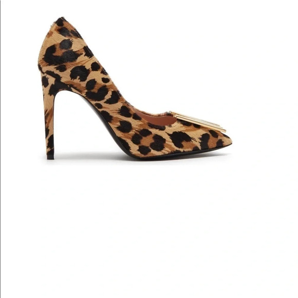 Moschino Leopard Print Genuine Calf Hair Pump Size 35 - Picture 9 of 11